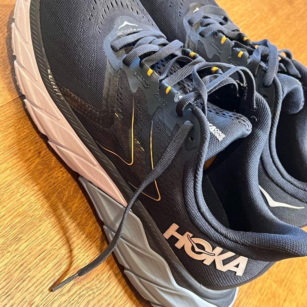 Hoka Blue and Gray Athletic Shoes